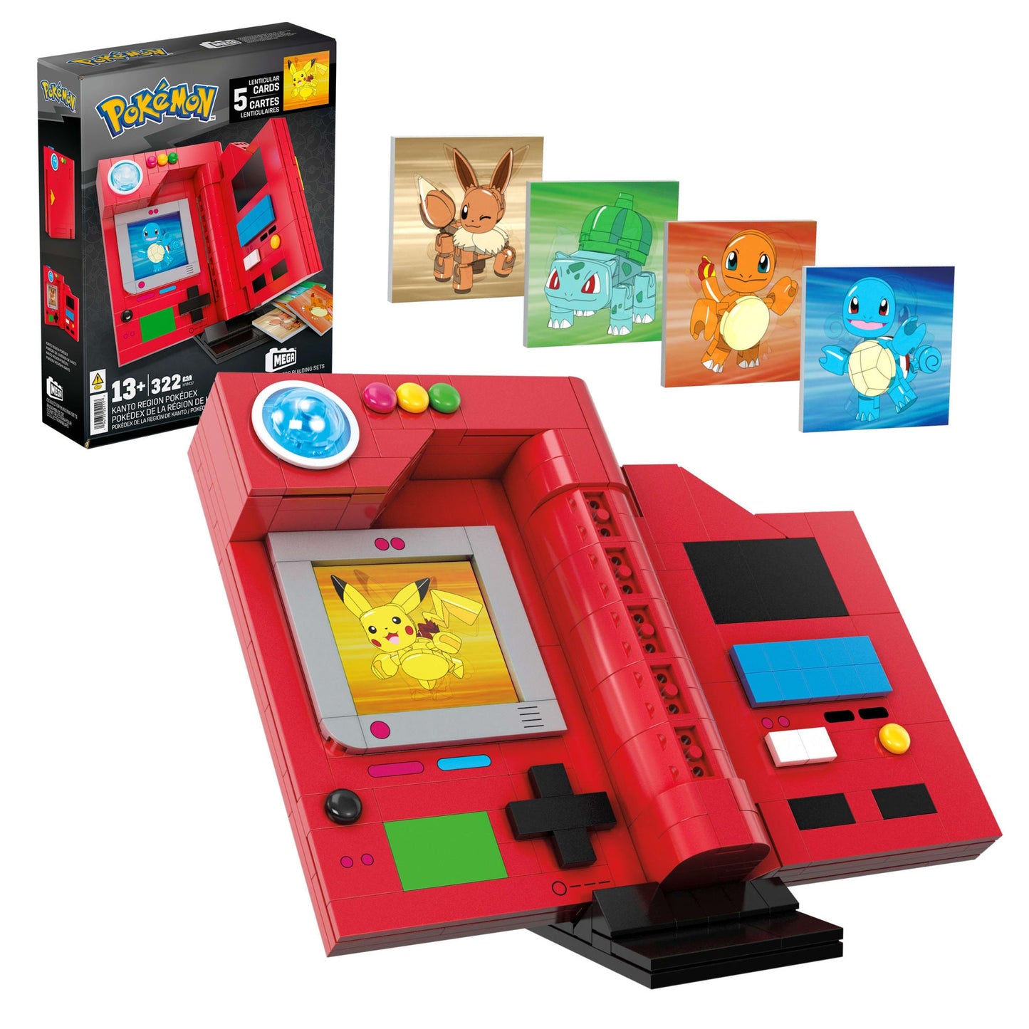 MEGA Pokémon Kanto Region Pokédex Building Kit - Bộ Lắp Ráp Mô Hình Pokédex - MEGA Mattel HYM37