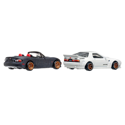 Hot Wheels Premium Car Culture 2-Pack - '04 Mazda Mazdaspeed Miata & Mazda RX7 FC Pandem - Bộ 2 Xe Mô Hình Kim Loại Cao Cấp Hot Wheels - Hình ảnh bổ sung 4
