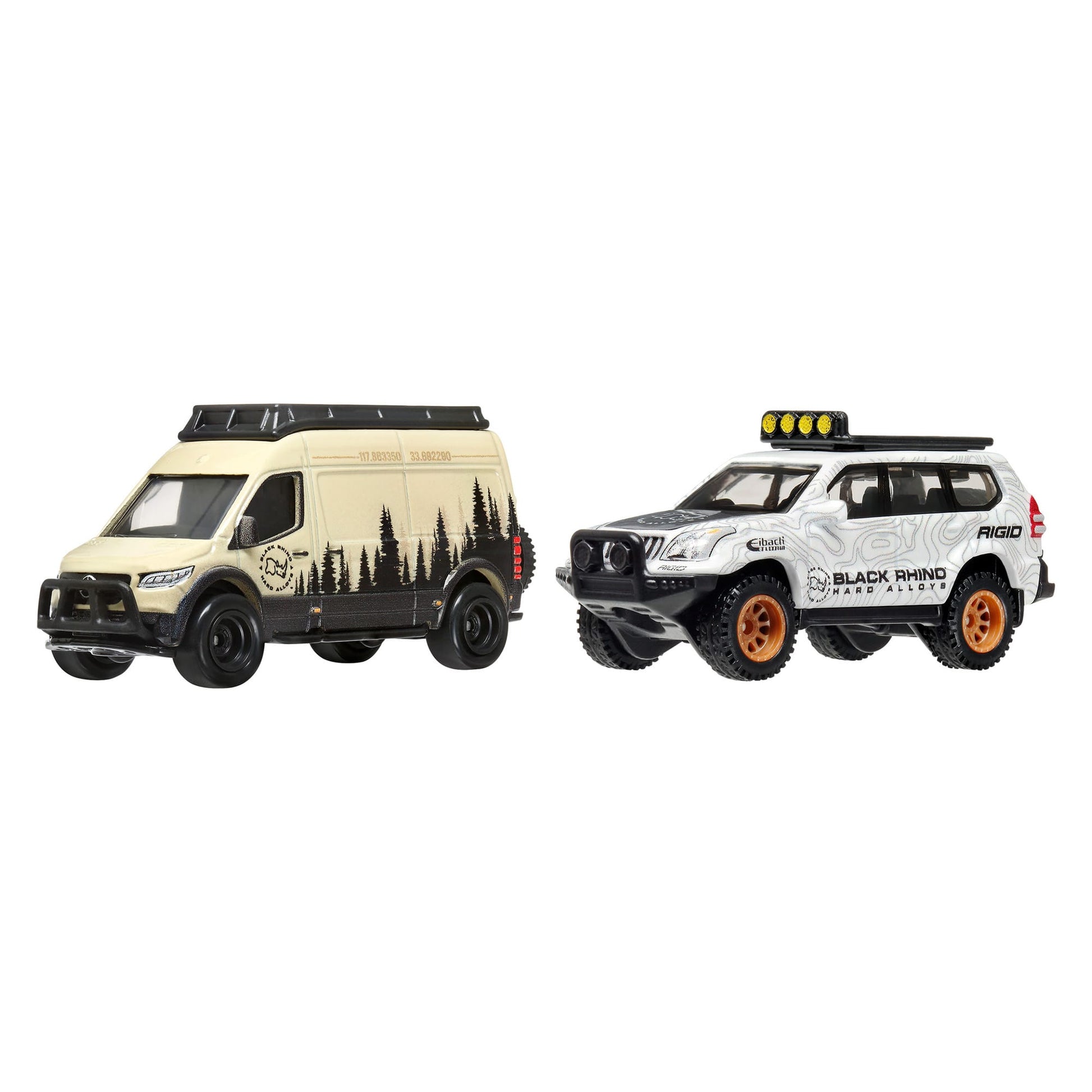 Hot Wheels Premium Car Culture 2-Pack - '05 Toyota Land Cruiser Prado & Mercedes Benz Sprinter Tourer - Bộ 2 Xe Mô Hình Kim Loại Cao Cấp Mattel - Hình ảnh chi tiết 2