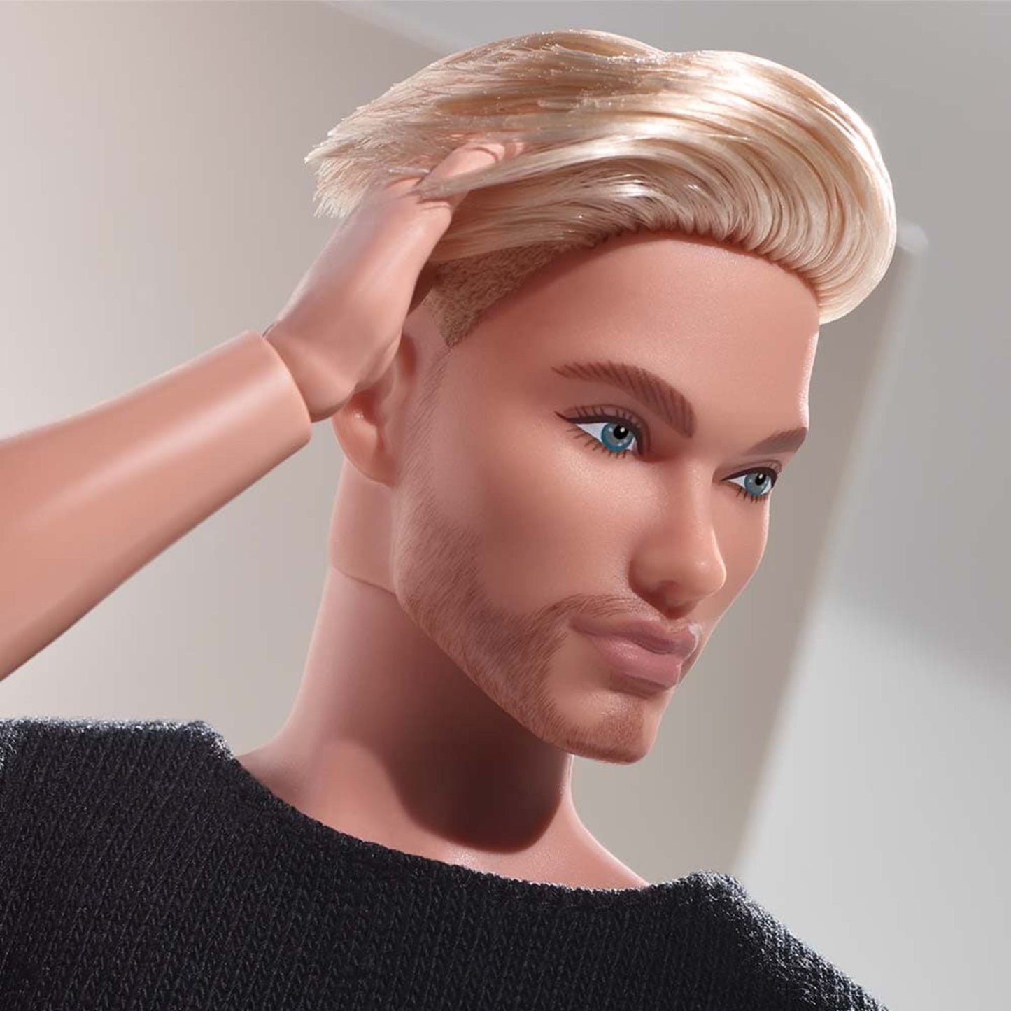 Barbie Looks Ken Doll (Blonde with Facial Hair) - Búp Bê Ken Tóc Vàng Có Râu Sưu Tầm Barbie Signature - Hình ảnh bổ sung 4