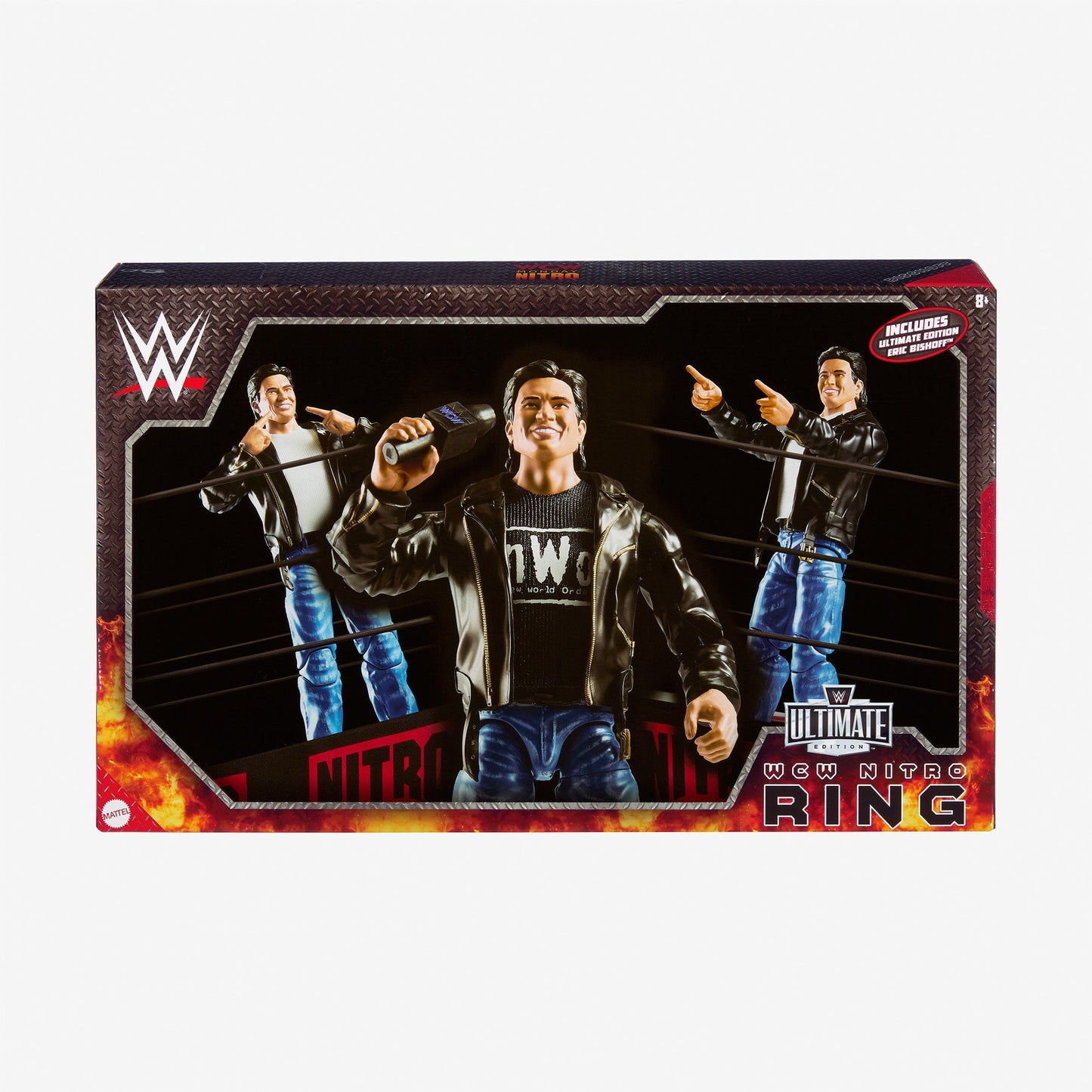WWE Ultimate Edition WCW Monday Nitro Ring w/ Eric Bischoff - Sàn Đấu & Mô Hình Đồ Chơi Cao Cấp - Mattel Creations