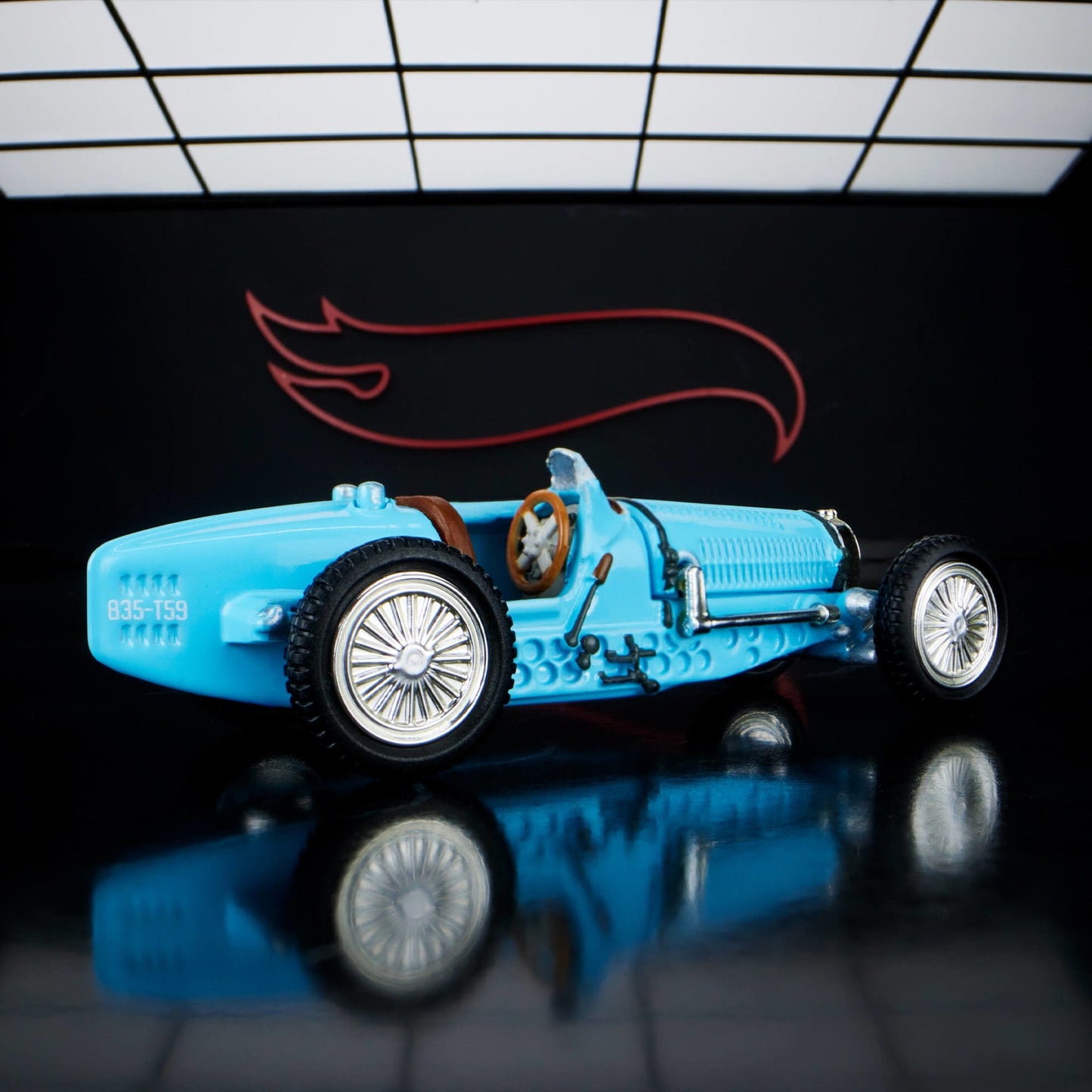 Hot Wheels Elite 64 Bugatti Type 59 Mô Hình Xe Đua Tỉ Lệ 1:64 Cao Cấp Hot Wheels - Góc nhìn khác 3