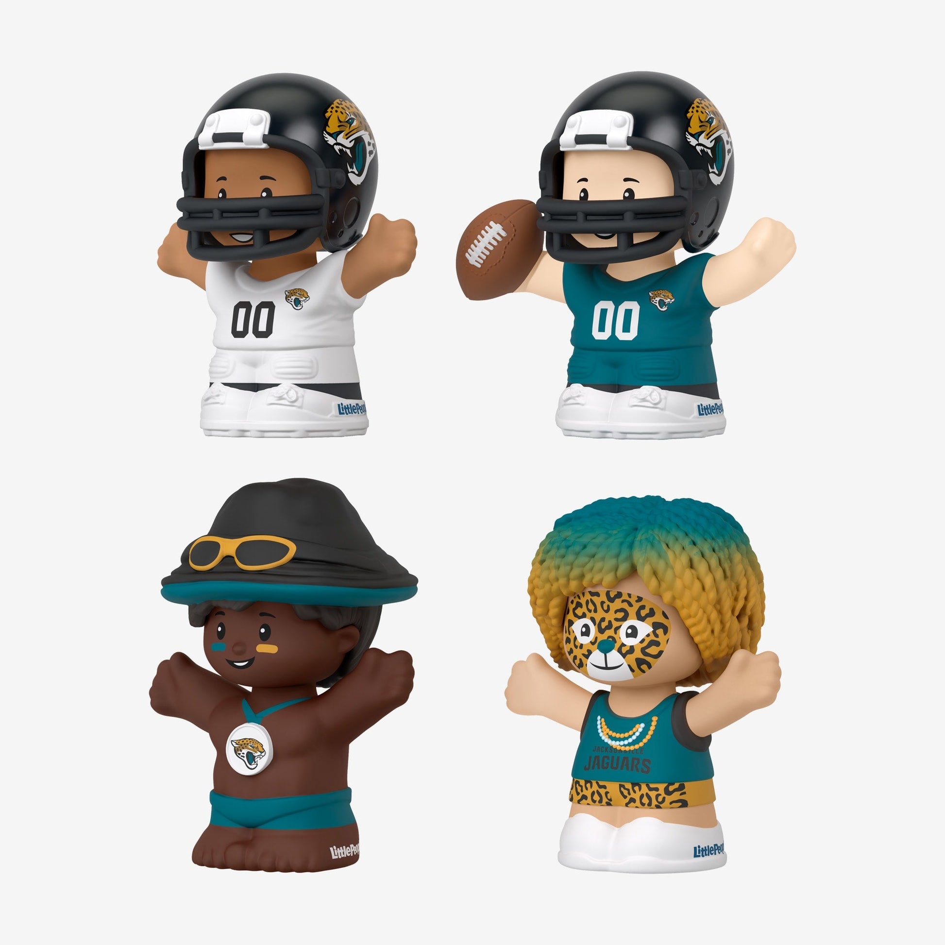 Little People Collector x NFL Jacksonville Jaguars Set - Bộ Mô Hình Cầu Thủ Bóng Bầu Dục - Mattel HNJ47 - Hình ảnh bổ sung 5