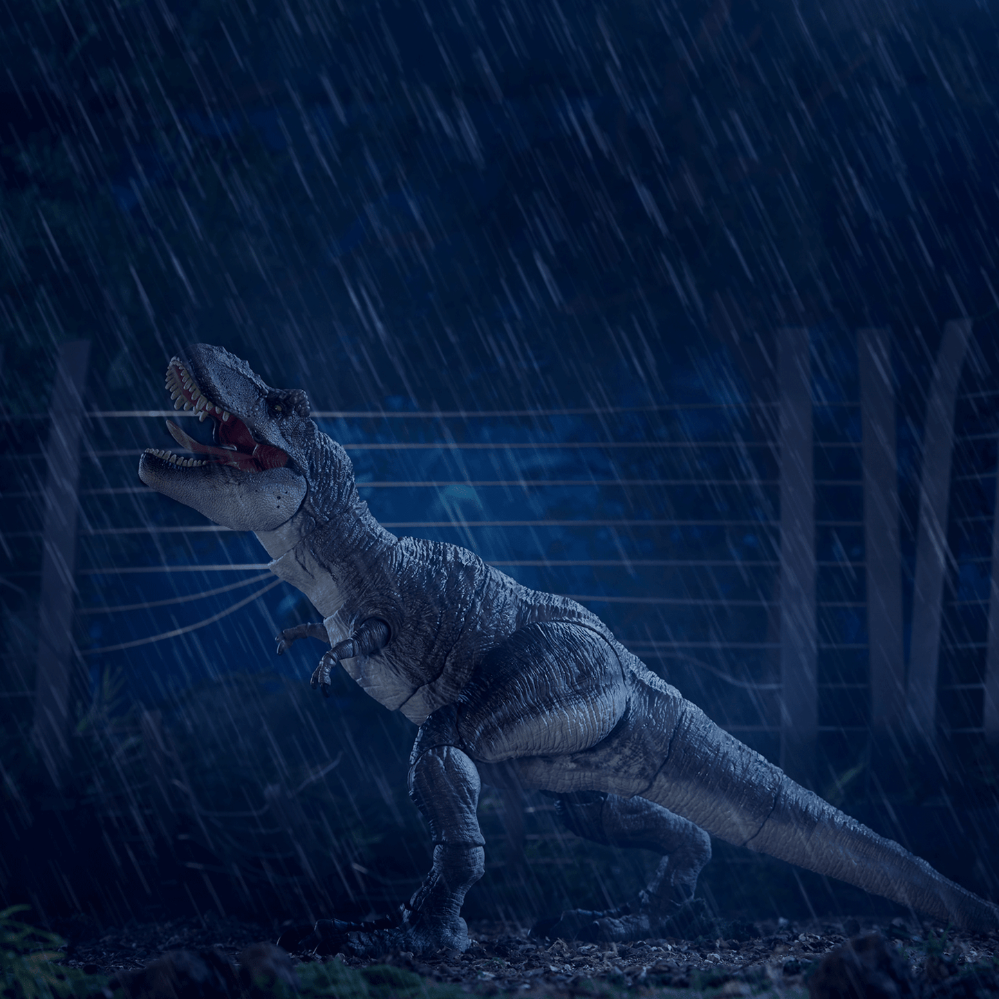 Jurassic World Hammond Collection Outhouse Chaos Set - Bộ Đồ Chơi Mô Hình Khủng Long T-Rex và Nhân Vật - Mattel