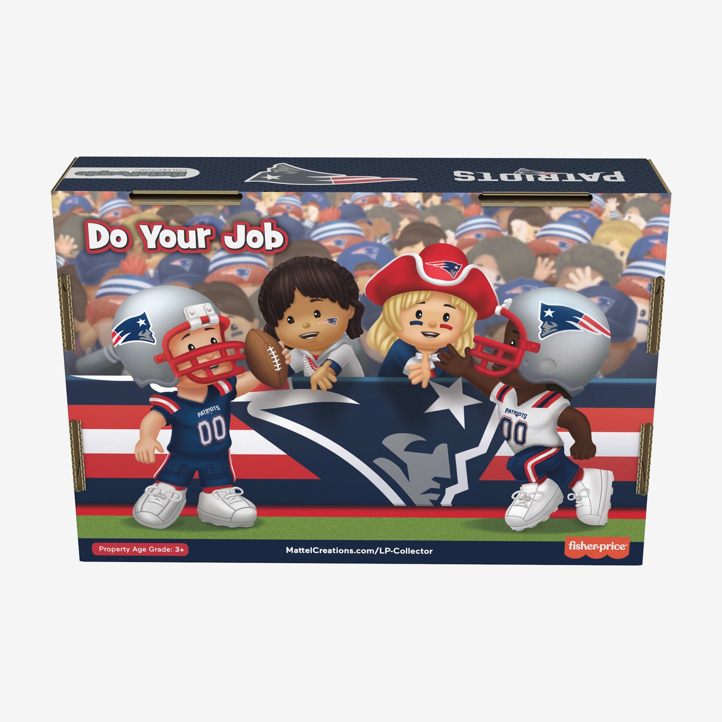 Little People Collector x NFL New England Patriots Set - Bộ Mô Hình Đồ Chơi Sưu Tầm NFL Mattel HND12