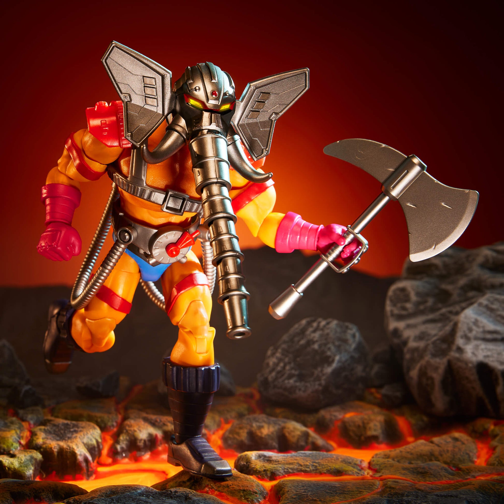 MOTU Masterverse Snout Spout Action Figure - Mô hình nhân vật Eternia Cyborg Mattel Masterverse - Góc nhìn khác 3