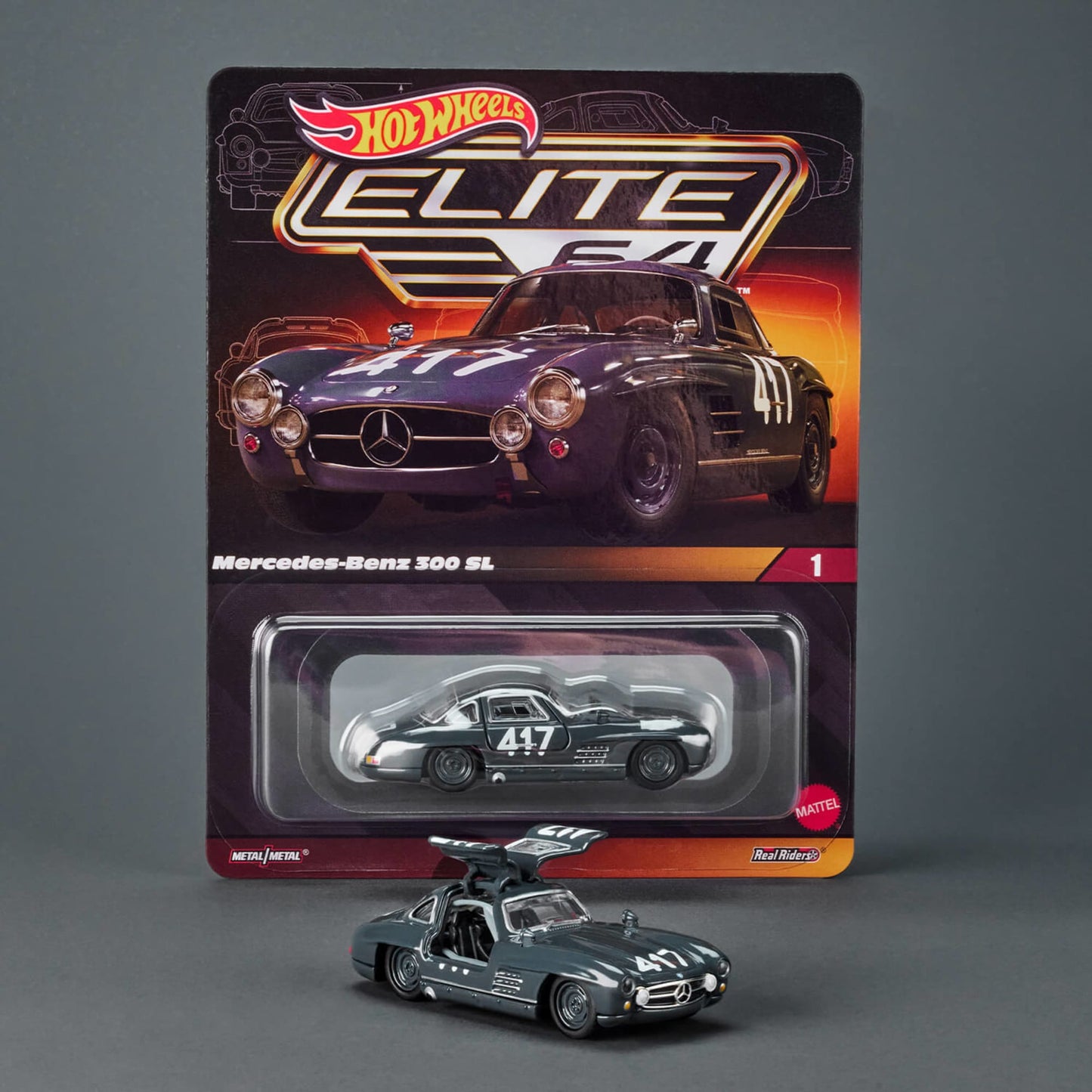 HWC Elite 64 Series Mercedes-Benz 300 SL Mô Hình Xe Đua Cao Cấp 1:64 Hot Wheels - Hình ảnh chi tiết 2