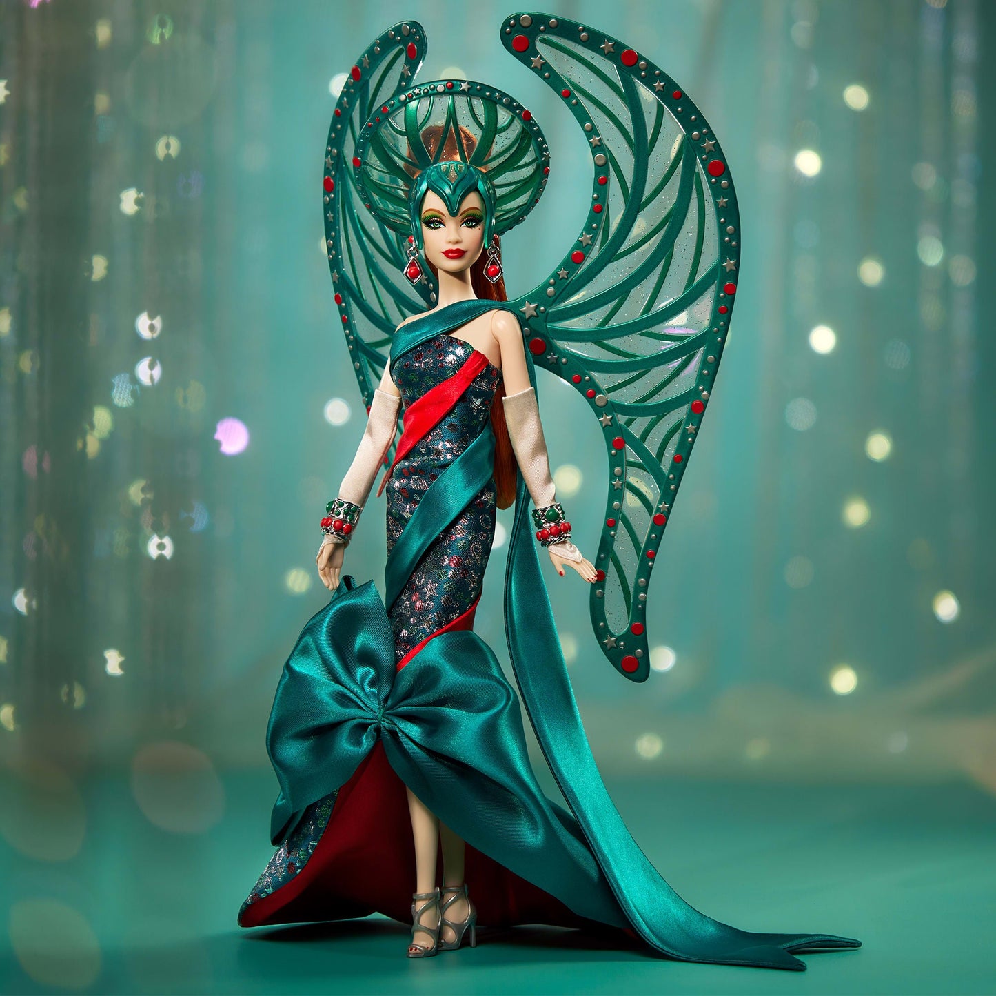 Bob Mackie Holiday Angel Barbie Doll - Búp Bê Barbie Sưu Tầm Cao Cấp - Barbie Signature HRM70 - Hình ảnh bổ sung 9