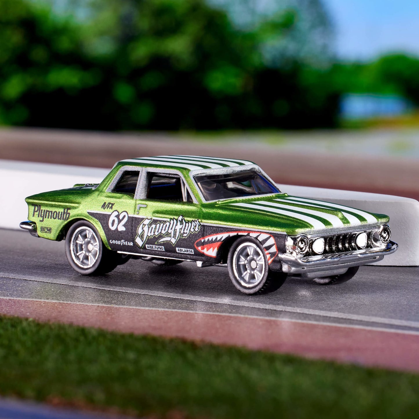 Matchbox 1962 Plymouth Savoy Mô Hình Xe Đua Drag 1:64 Matchbox - Hình ảnh chi tiết 2