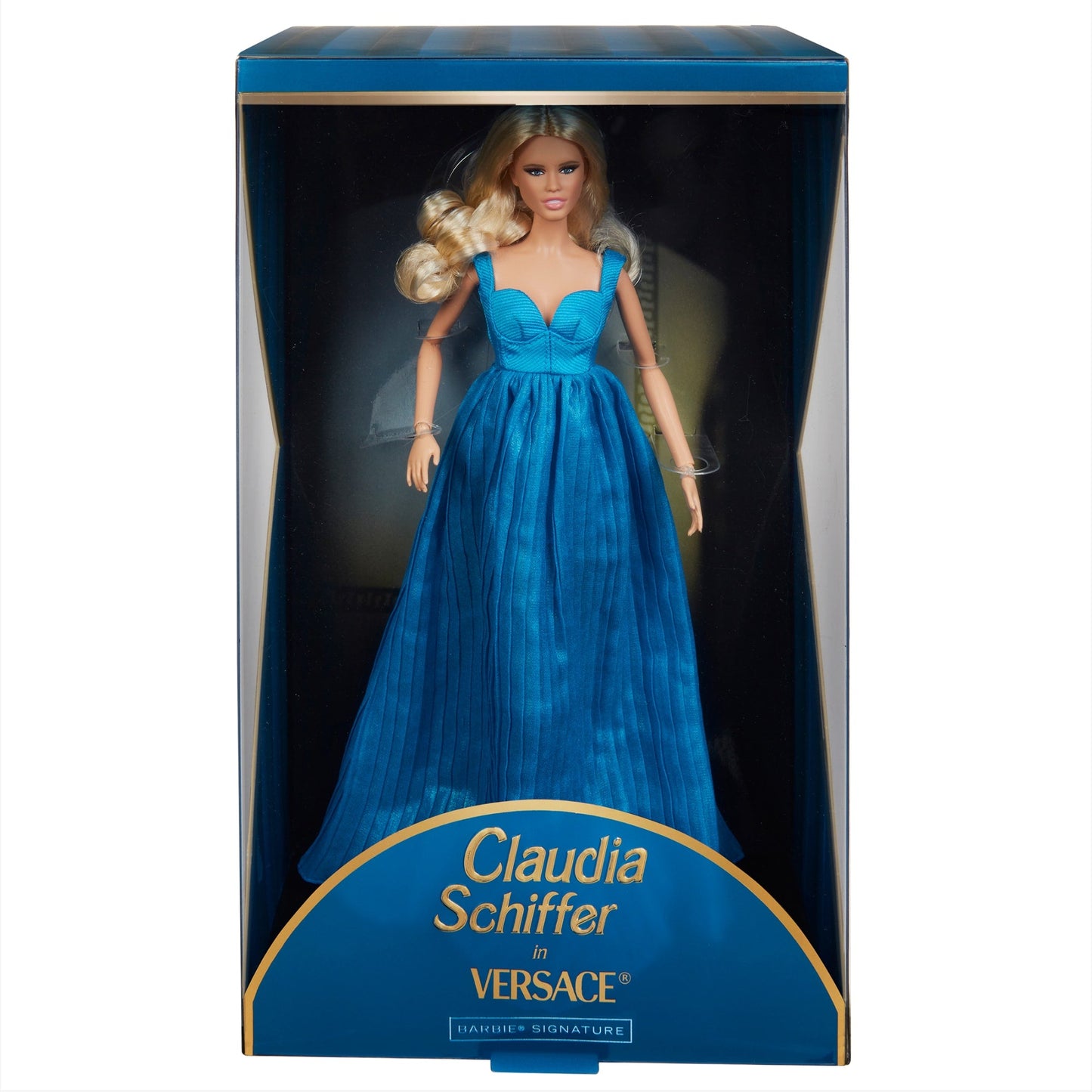 Claudia Schiffer Supermodel Barbie Doll in Versace Gown - Búp bê Siêu mẫu Sưu tầm Barbie Signature