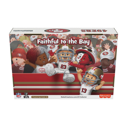 Little People Collector San Francisco 49ers Alternate Jersey Figure Set - Bộ mô hình cầu thủ NFL - Mattel Creations HVH14 - Hình ảnh bổ sung 8