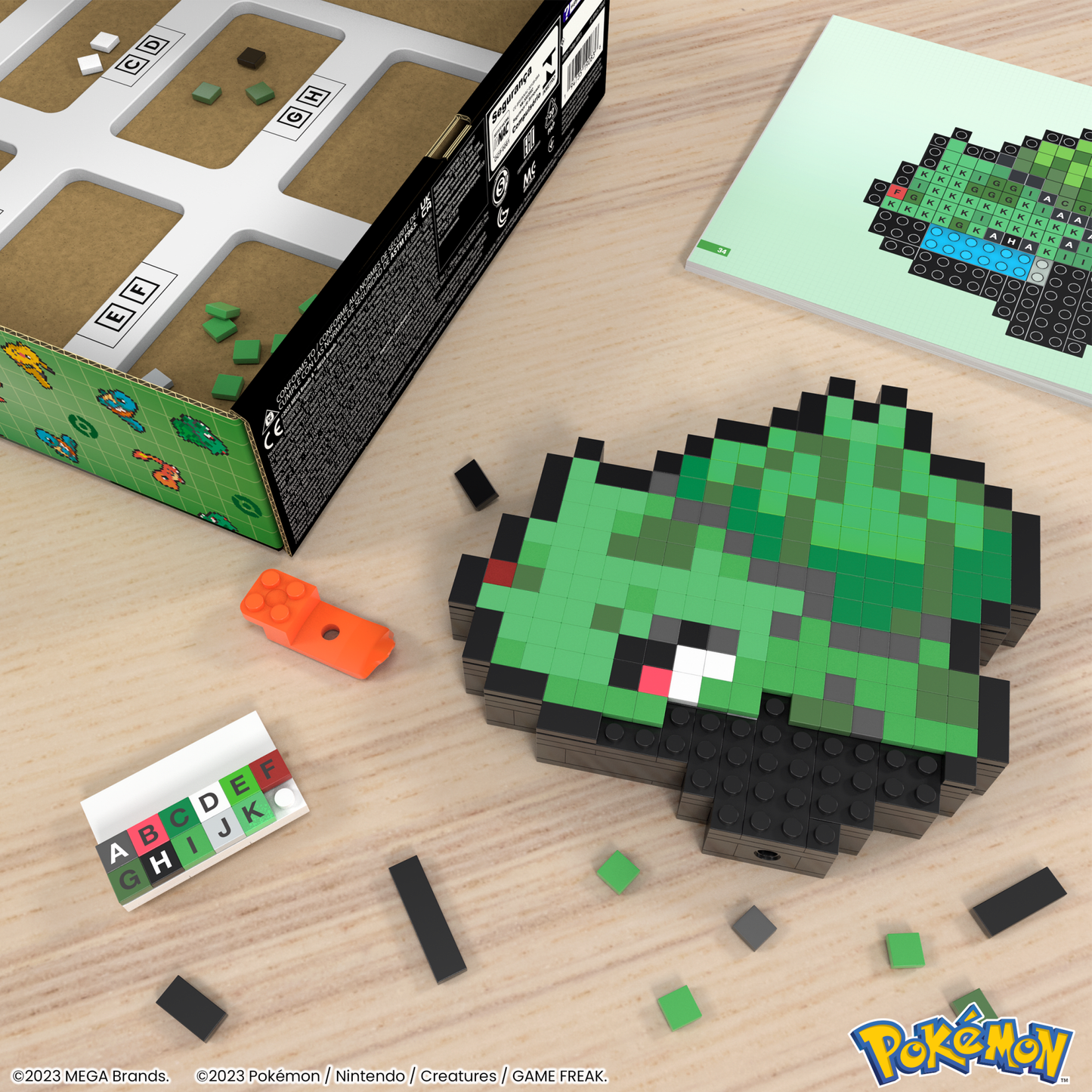 Pokémon Bulbasaur Building Set by MEGA - Bộ Lắp Ráp Mô Hình Pixel Art