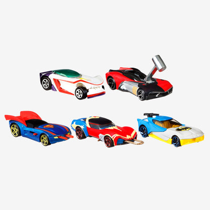Hot Wheels DC Character Car 5-Pack - Bộ 5 Xe Mô Hình Siêu Anh Hùng DC Universe - Hot Wheels Mattel - Góc nhìn khác 3