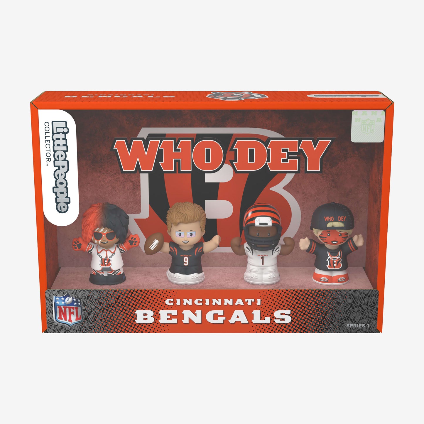 Little People Collector x NFL Cincinnati Bengals Set - Bộ Mô Hình Nhân Vật Thể Thao NFL - Mattel Little People Collector - ản
