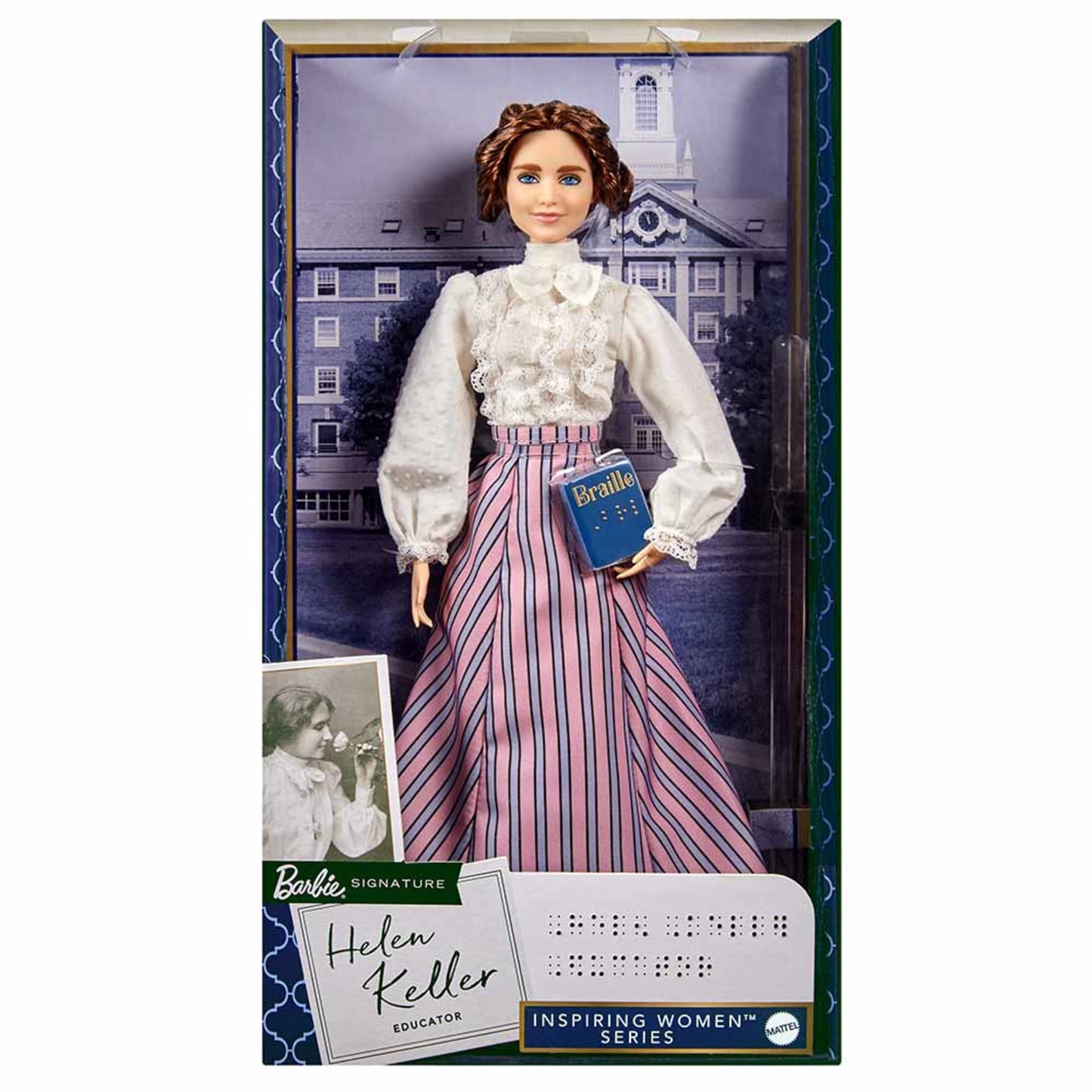 Barbie Inspiring Women Helen Keller Doll - Búp Bê Sưu Tầm Phụ Nữ Truyền Cảm Hứng - Mattel GYH02 - Hình ảnh bổ sung 7