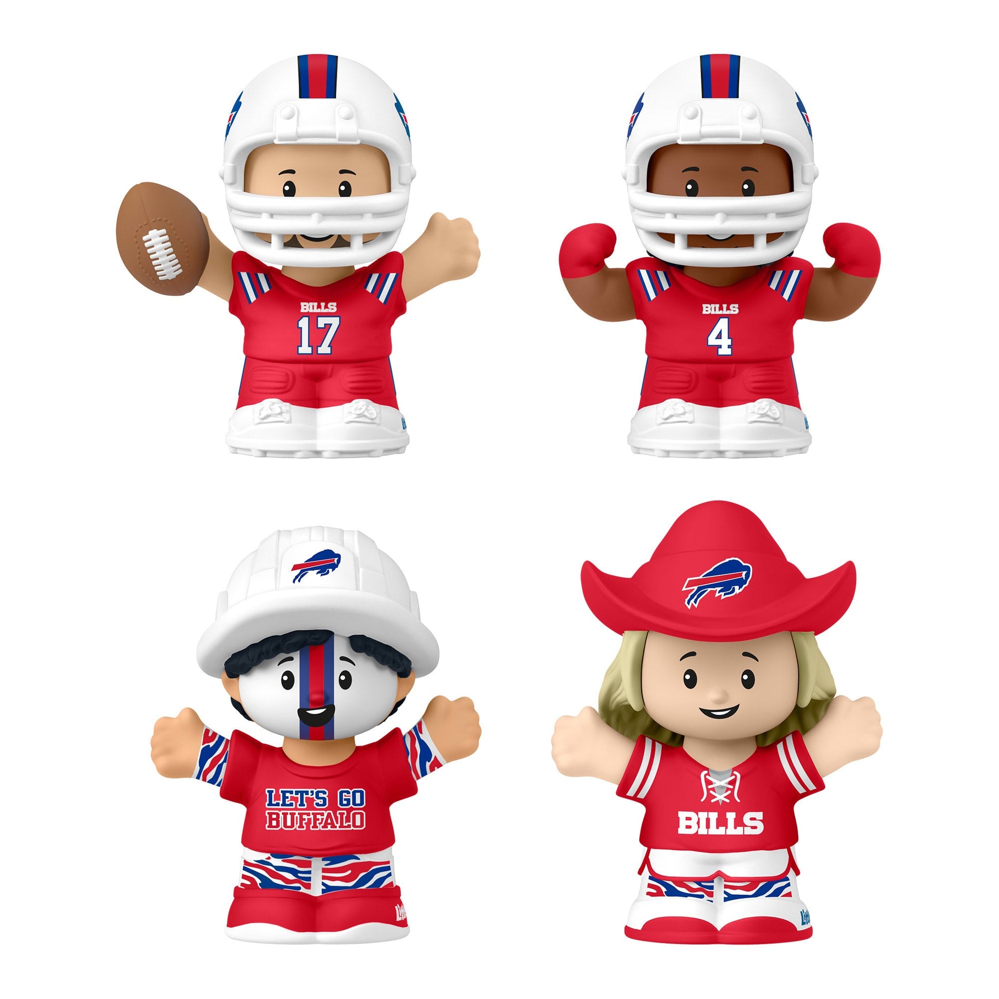 Little People Collector Buffalo Bills Alternate Jersey Figure Set - Bộ Mô Hình Sưu Tầm NFL Mattel Creations - Hình ảnh chi tiết 2