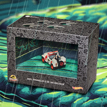 Hot Wheels Jurassic Park Jeep Wrangler & Dr. Ian Malcolm - Mô Hình Xe Sắt & Nhân Vật Sưu Tầm Mattel - Hình ảnh bổ sung 4
