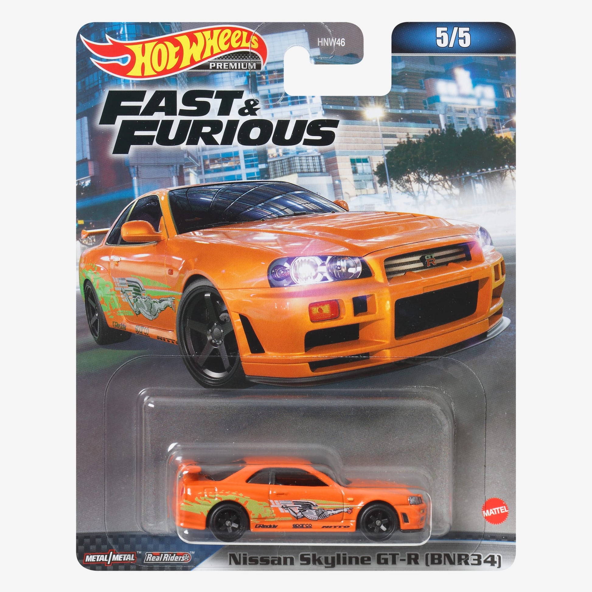 Hot Wheels Fast and Furious Premium Series, Nissan Skyline GTR - Mô hình xe sắt 1:64 Hot Wheels - Hình ảnh sản phẩm