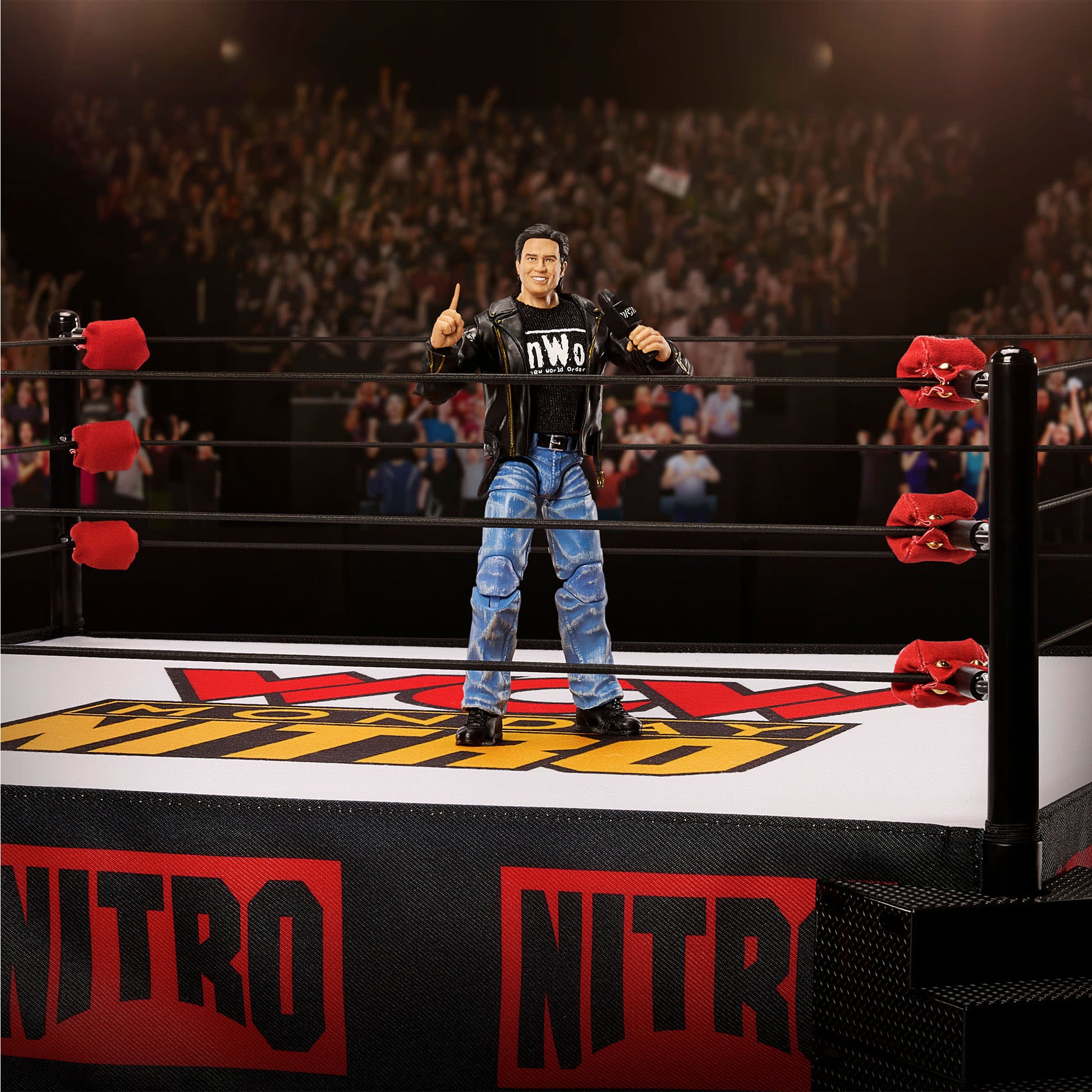WWE Ultimate Edition WCW Monday Nitro Ring w/ Eric Bischoff - Sàn Đấu & Mô Hình Đồ Chơi Cao Cấp - Mattel Creations - Hình ảnh chi tiết 2