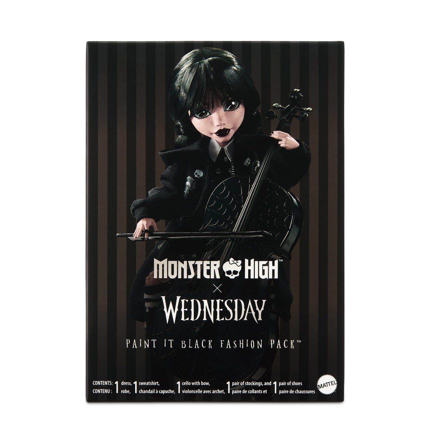 Mattel Creations Exclusive Paint It Black Fashion Pack - Bộ Phụ Kiện Thời Trang Búp Bê Monster High x Wednesday - Hình ảnh bổ sung 5