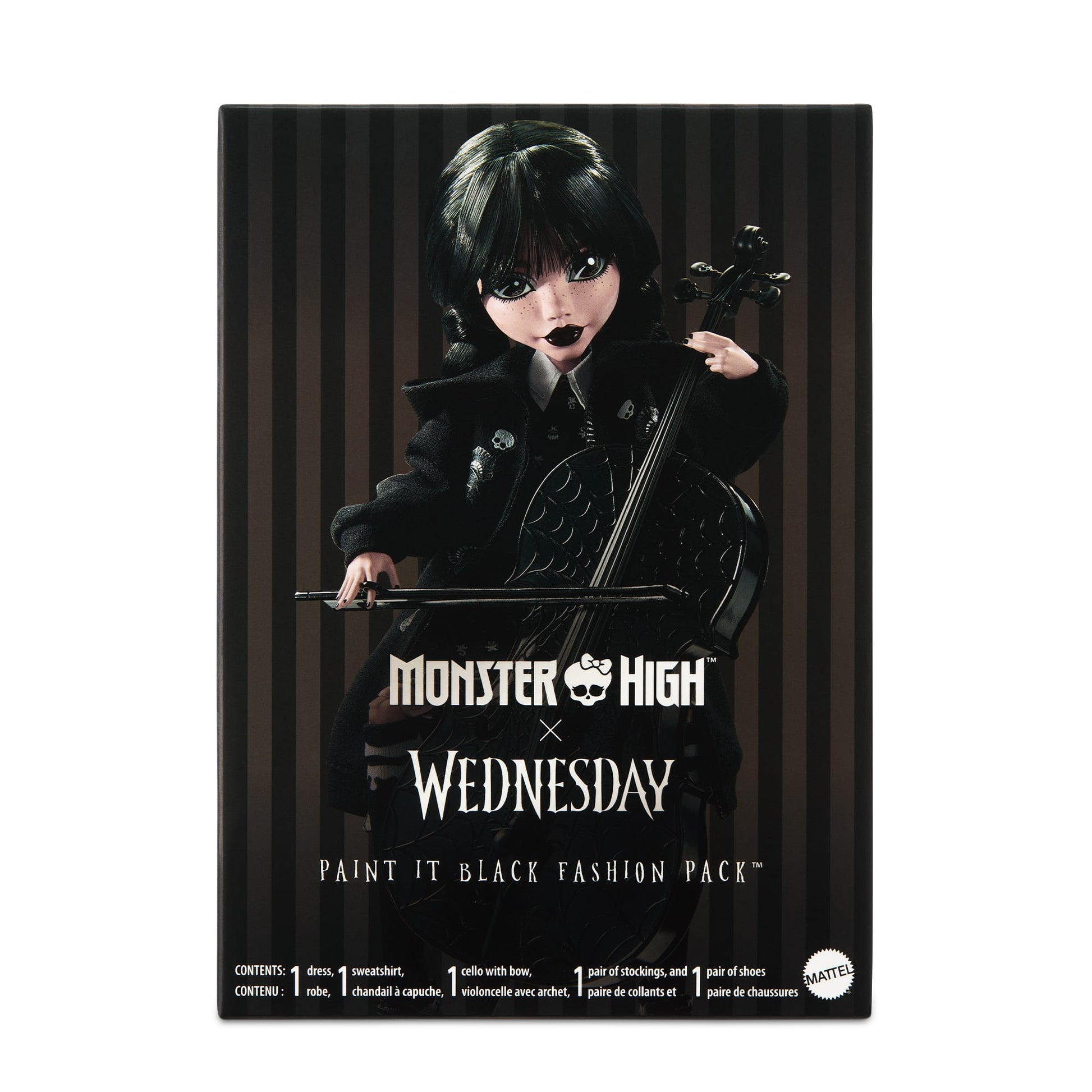 Mattel Creations Exclusive Paint It Black Fashion Pack - Bộ Phụ Kiện Thời Trang Búp Bê Monster High x Wednesday - Hình ảnh bổ sung 5