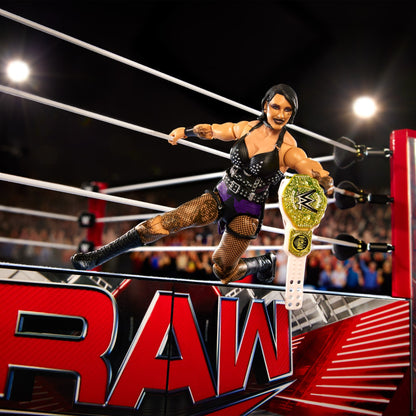 WWE Ultimate Edition RAW Ring and WWE Superstar Rhea Ripley Figure - Bộ Võ Đài và Mô Hình Sưu Tầm - Mattel - Hình ảnh chi tiết 2