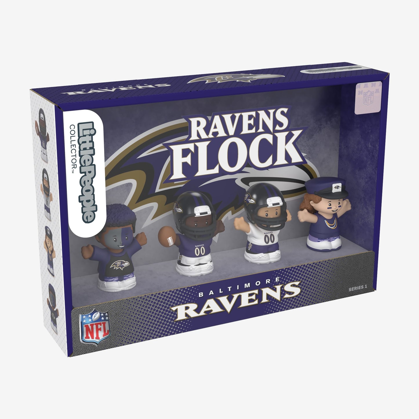 Little People Collector x NFL Baltimore Ravens Set - Bộ Mô Hình Đồ Chơi Sưu Tập NFL Mattel HNJ33 Mattel - ảnh 3 - Figure