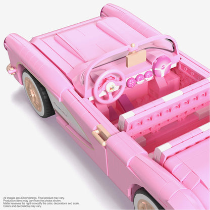 MEGA Barbie The Movie ’56 Corvette Stingray Collector Building Set - Bộ lắp ráp xe mô hình 1:18 Corvette Stingray 1956 - MEGA Barbie