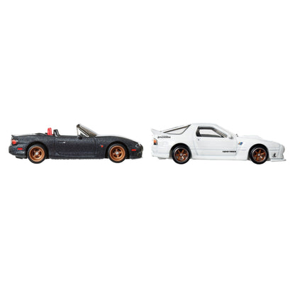 Hot Wheels Premium Car Culture 2-Pack - '04 Mazda Mazdaspeed Miata & Mazda RX7 FC Pandem - Bộ 2 Xe Mô Hình Kim Loại Cao Cấp Hot Wheels - Hình ảnh bổ sung 5