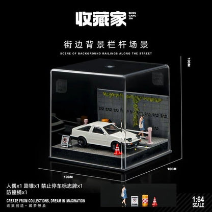 Diorama 1:64 Kèm Hộp Trưng Bày - Bờ Tường Bên Đường 82013
