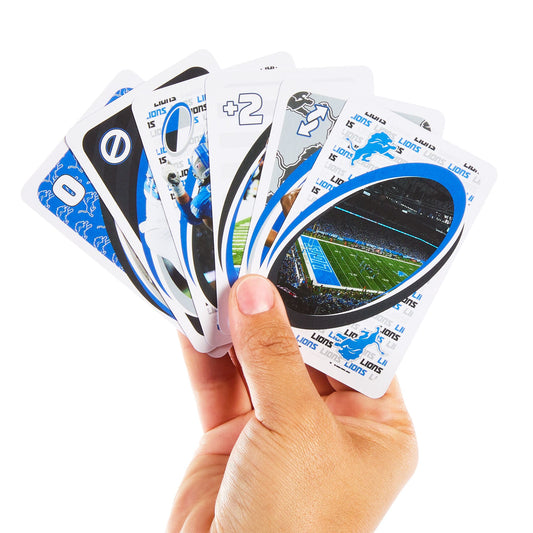 UNO Fandom NFL Detroit Lions Game Deck | Bài UNO Thể Thao Sưu Tầm | Mattel - Hình ảnh chi tiết 2