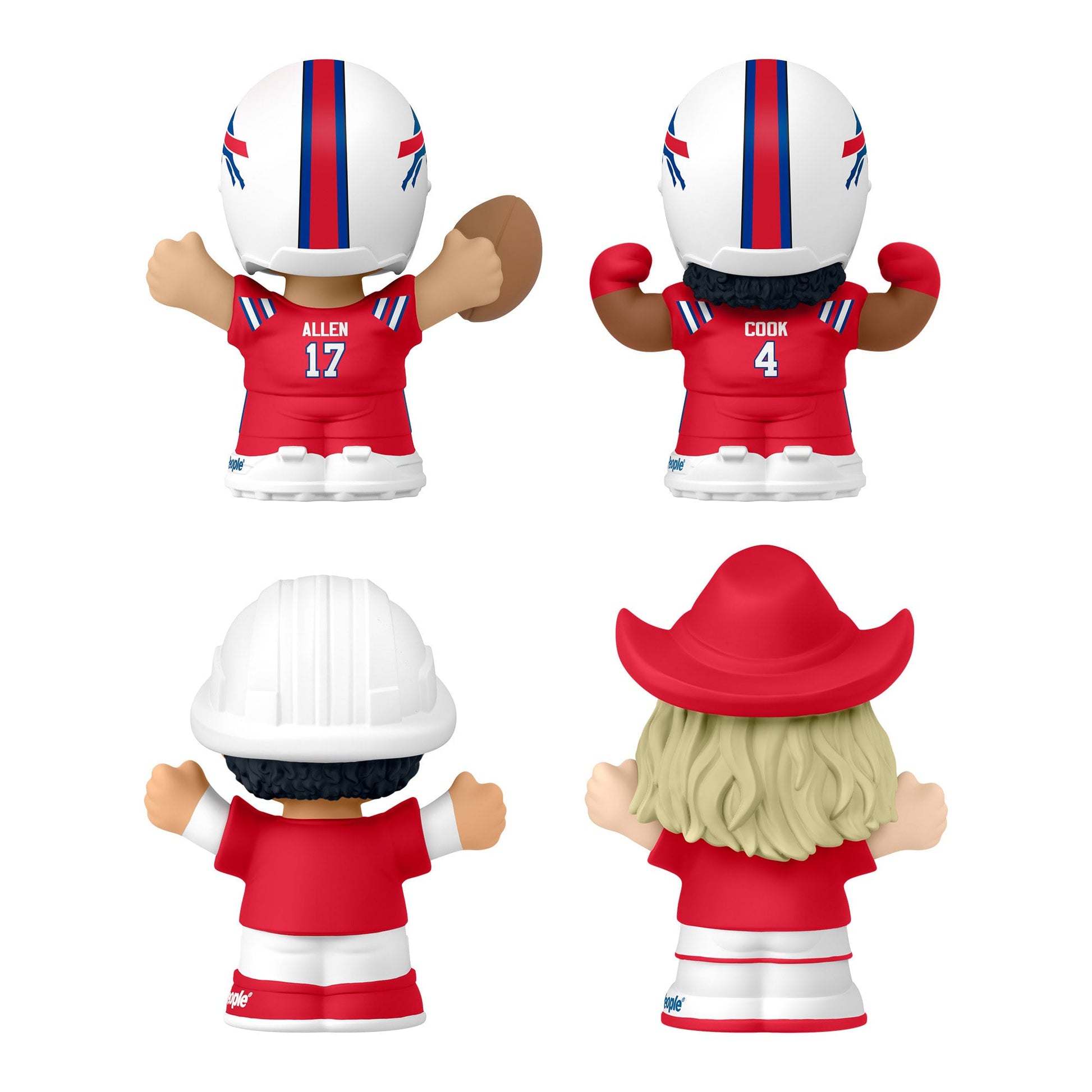 Little People Collector Buffalo Bills Alternate Jersey Figure Set - Bộ Mô Hình Sưu Tầm NFL Mattel Creations - Hình ảnh bổ sung 4
