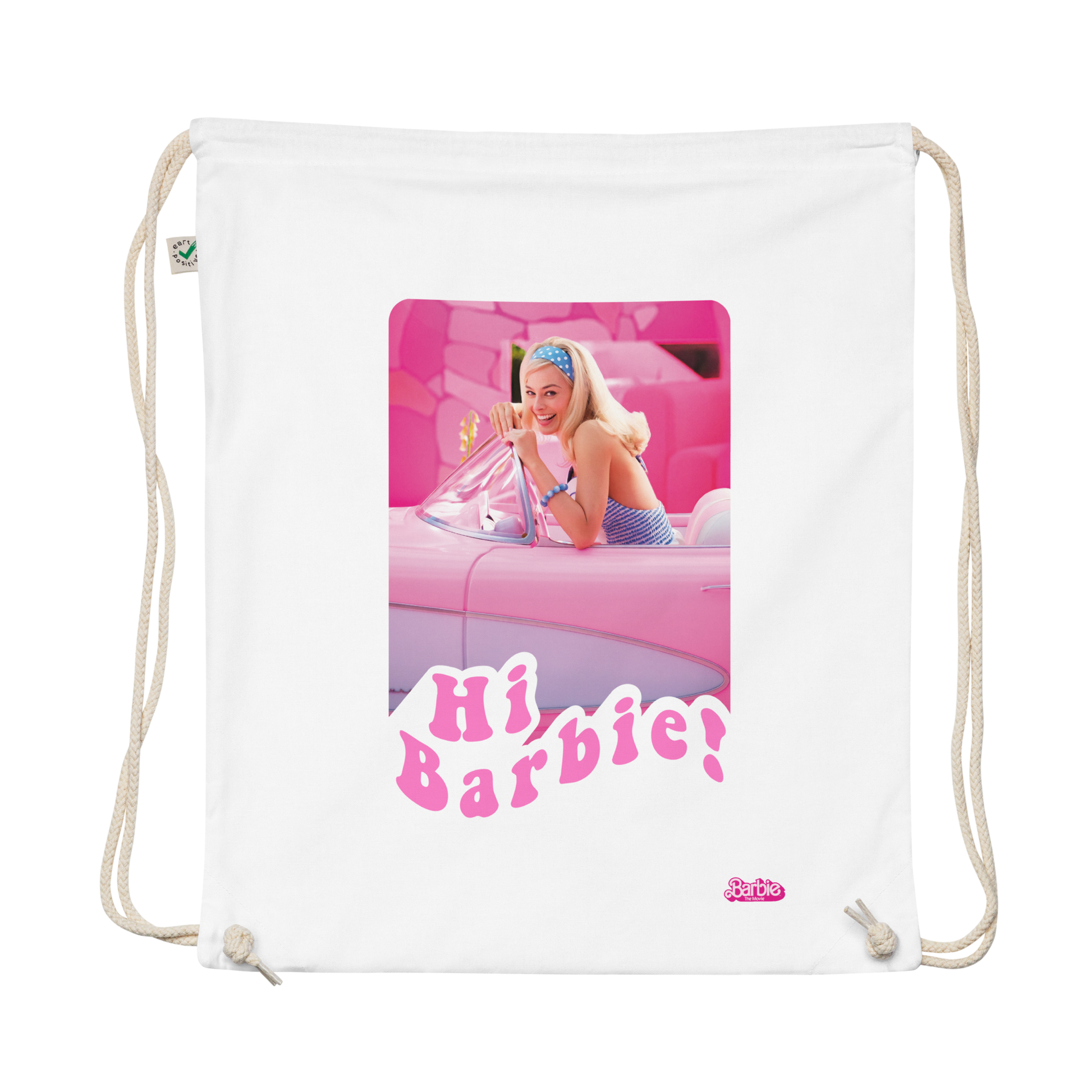Hi Barbie Drawstring Bag – Barbie The Movie - Túi Dây Rút Bông Hữu Cơ - Mattel - Hình ảnh sản phẩm