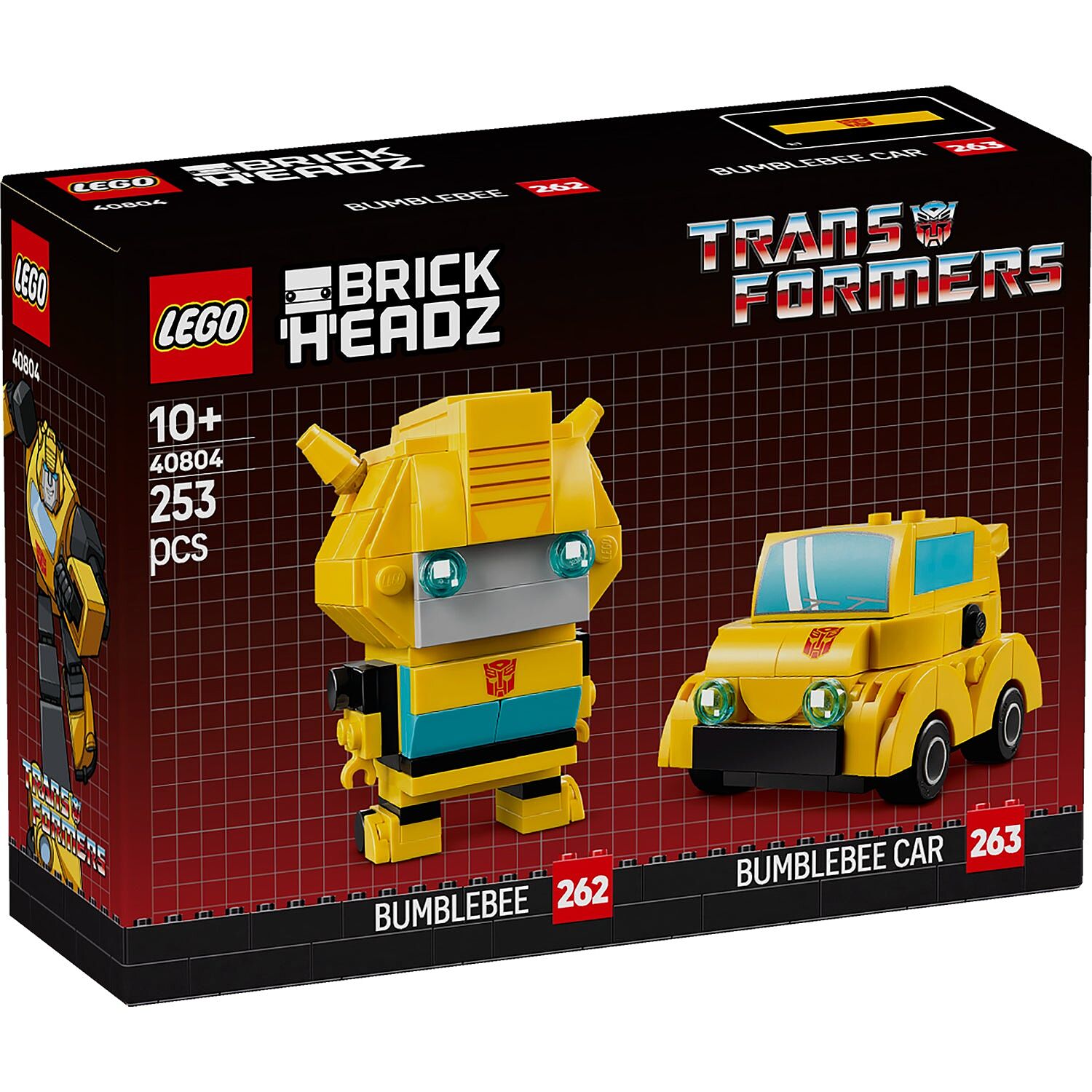 LEGO® BrickHeadz™ Transformers Bumblebee Robot & Vehicle - Mô hình lắp ráp Robot Bumblebee & Xe hơi - LEGO 40804 - Hình ảnh bổ sung 8