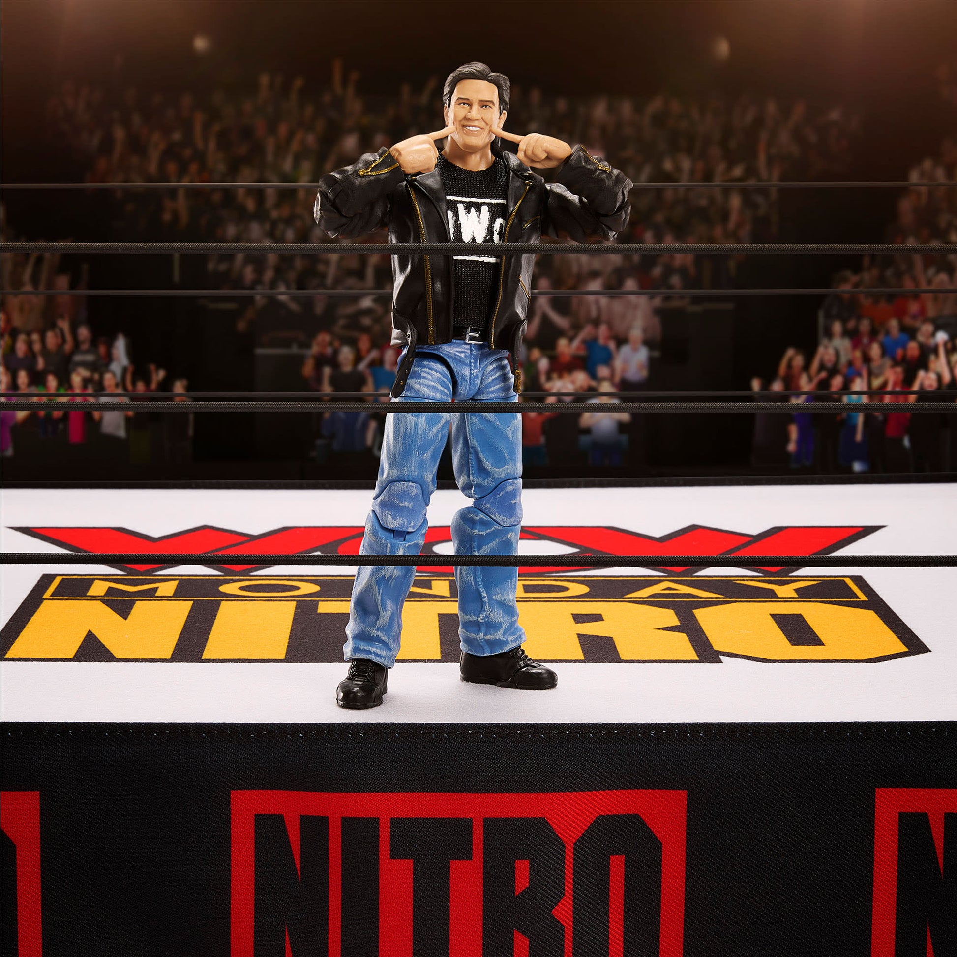 WWE Ultimate Edition WCW Monday Nitro Ring w/ Eric Bischoff - Sàn Đấu & Mô Hình Đồ Chơi Cao Cấp - Mattel Creations - Hình ảnh bổ sung 4