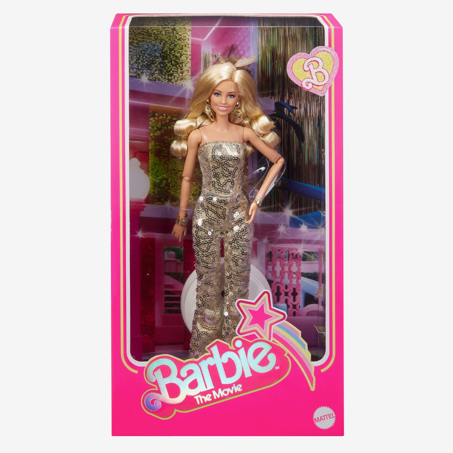 Barbie in Gold Disco Jumpsuit – Barbie The Movie - Búp bê sưu tầm cao cấp - Mattel