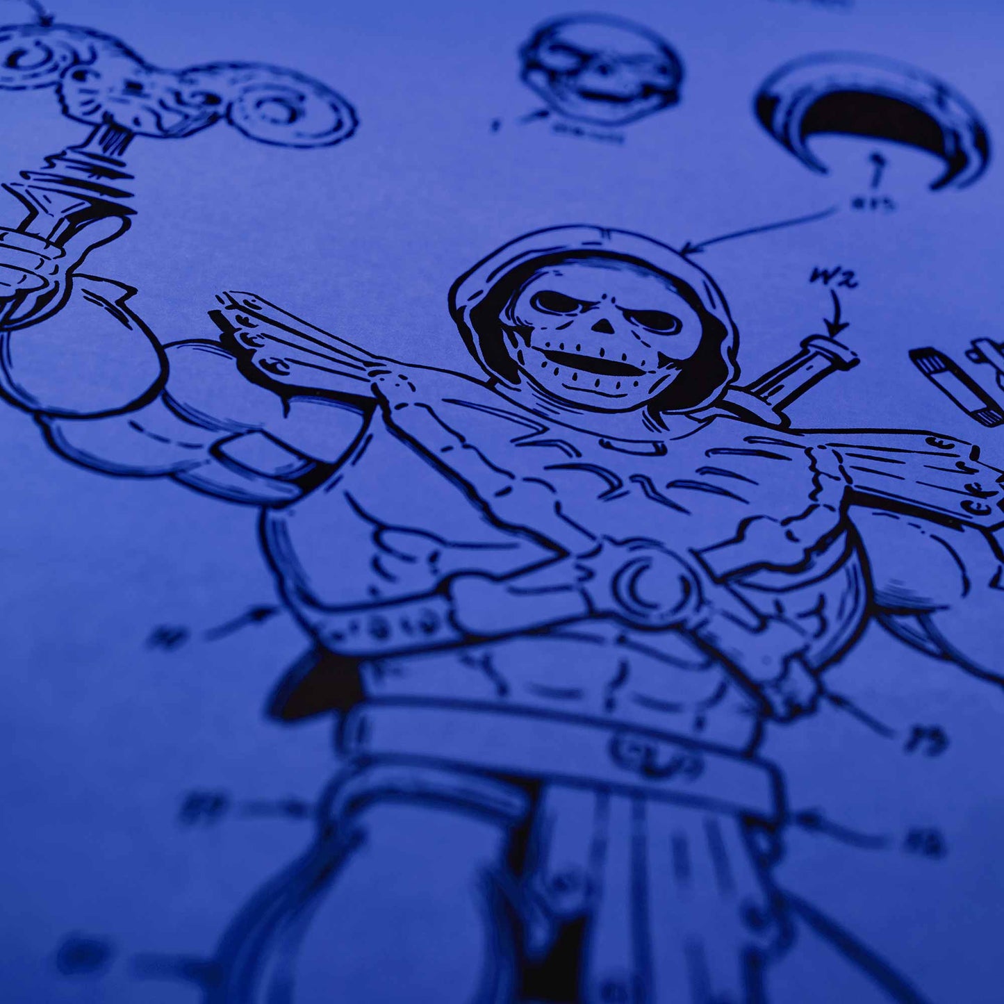 Art of Engineering Skeletor Print - Tranh In Nghệ Thuật Sơ Đồ Kỹ Thuật Masters of the Universe - Mattel Creations - Hình ảnh bổ sung 5