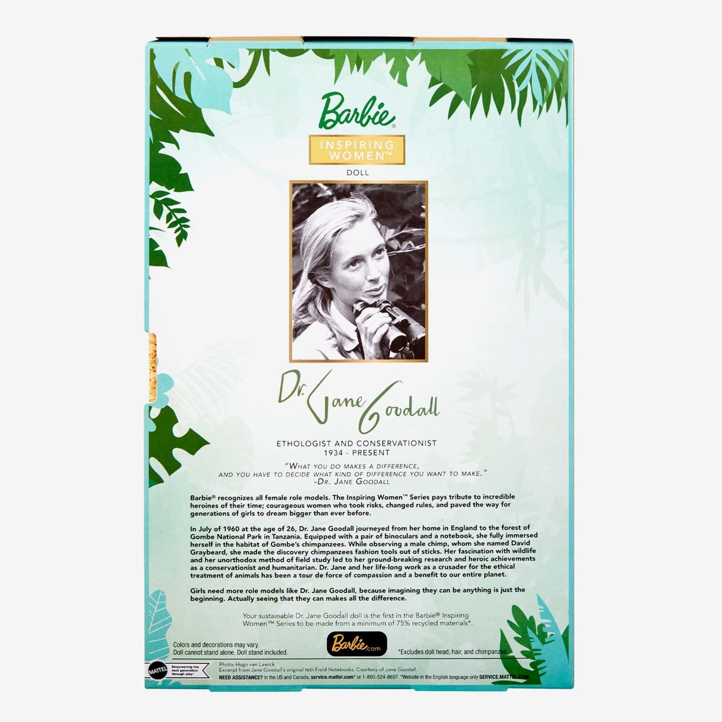 Dr. Jane Goodall Barbie Inspiring Women Doll - Búp Bê Sưu Tầm Cao Cấp - Barbie Signature