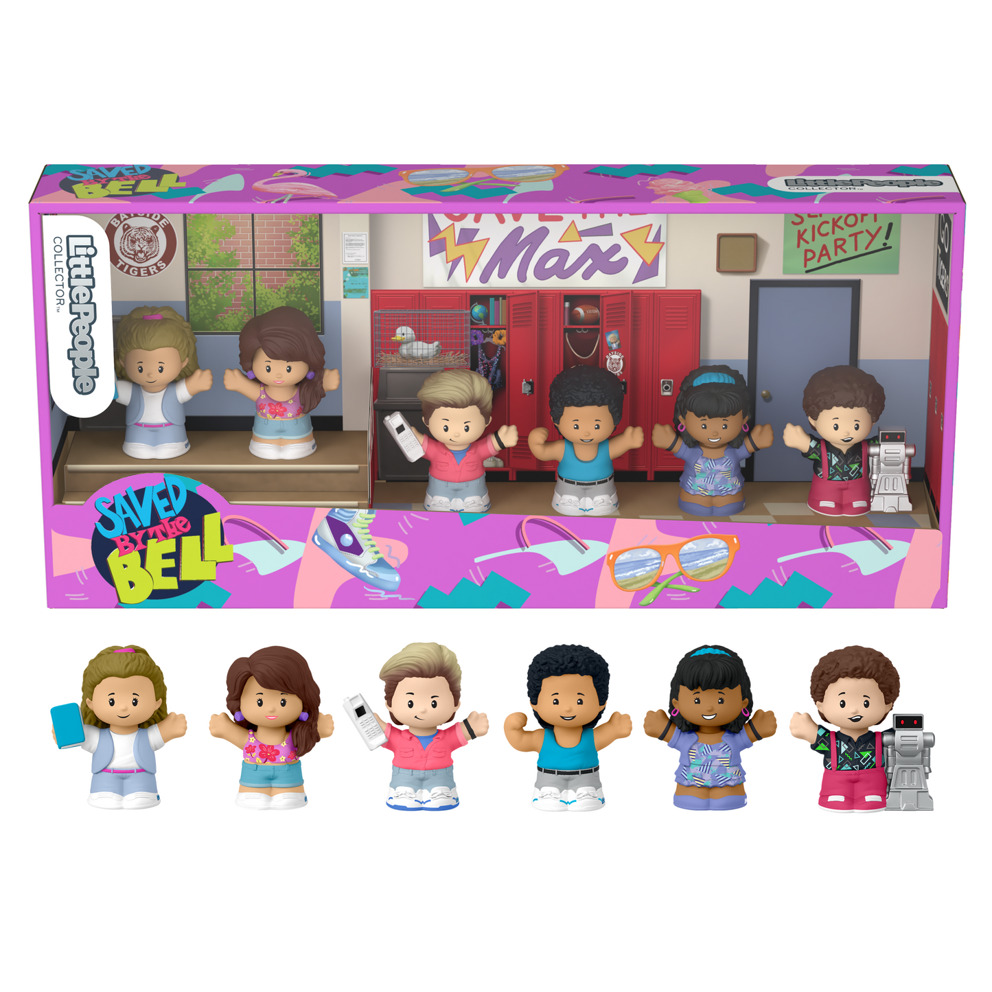 Little People Collector Saved by the Bell Special Edition Set - Bộ Mô Hình Sưu Tầm - Mattel HVG53 - Hình ảnh sản phẩm