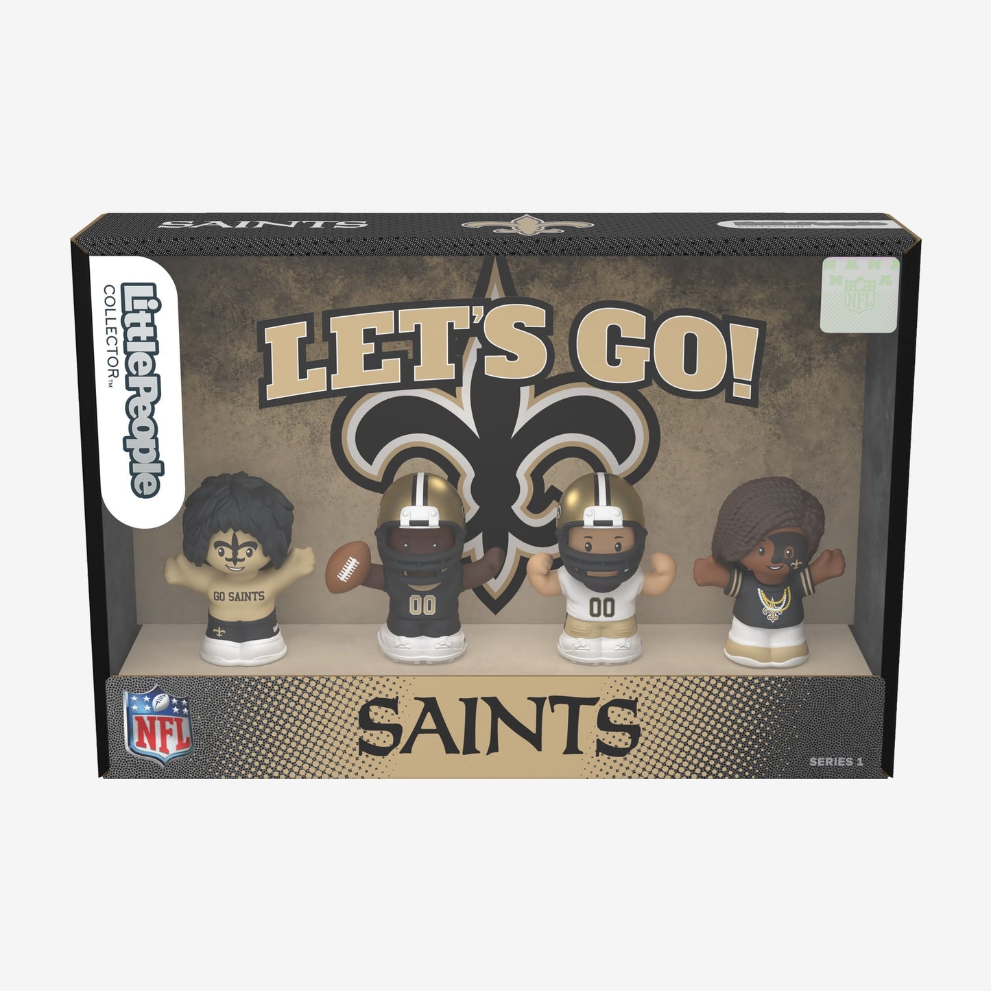 Little People Collector x NFL New Orleans Saints Set - Bộ Mô Hình Nhân Vật Bóng Bầu Dục Mattel Mattel - ảnh 3 - Figure Set