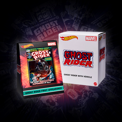 Hot Wheels MARVEL Ghost Rider Motorcycle & Figure Collectible - Mô hình Xe Mô tô và Nhân vật Sưu tầm - Mattel