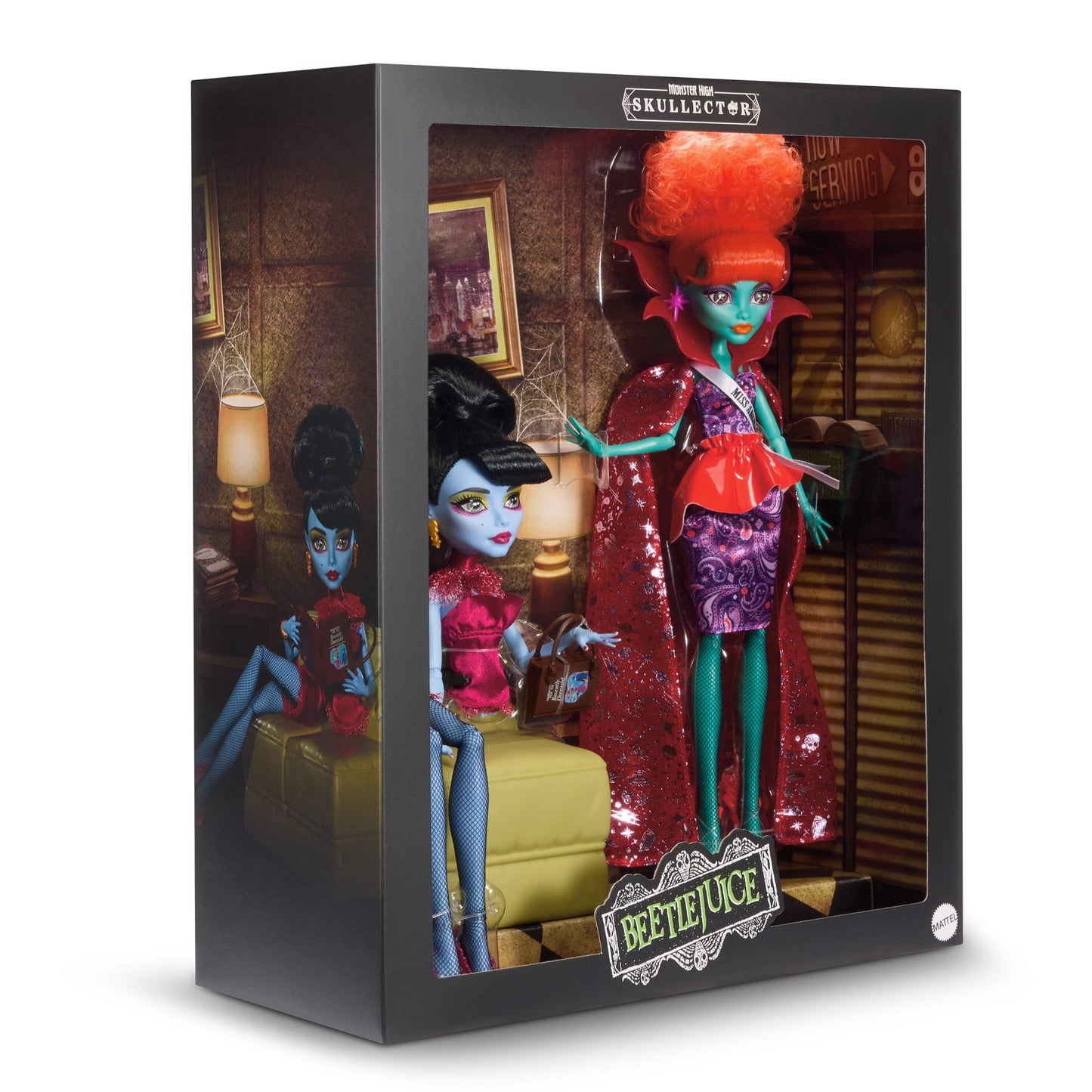 Monster High® Skullector™ Beetlejuice Afterlife Waiting Room Doll 2-Pack