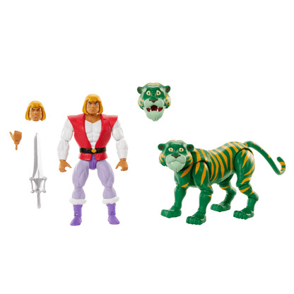 MOTU Origins Prince Adam & Cringer 2-Pack Action Figures - Bộ Mô Hình Hành Động Chính Hãng Mattel - Hình ảnh sản phẩm