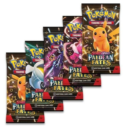 Thẻ bài Pokemon TCG Paldean Fates Tin 5 Pack Shiny Great Tusk ex