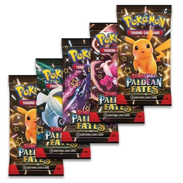 Thẻ bài Pokemon TCG Paldean Fates Tin 5 Pack Shiny Iron Treads ex
