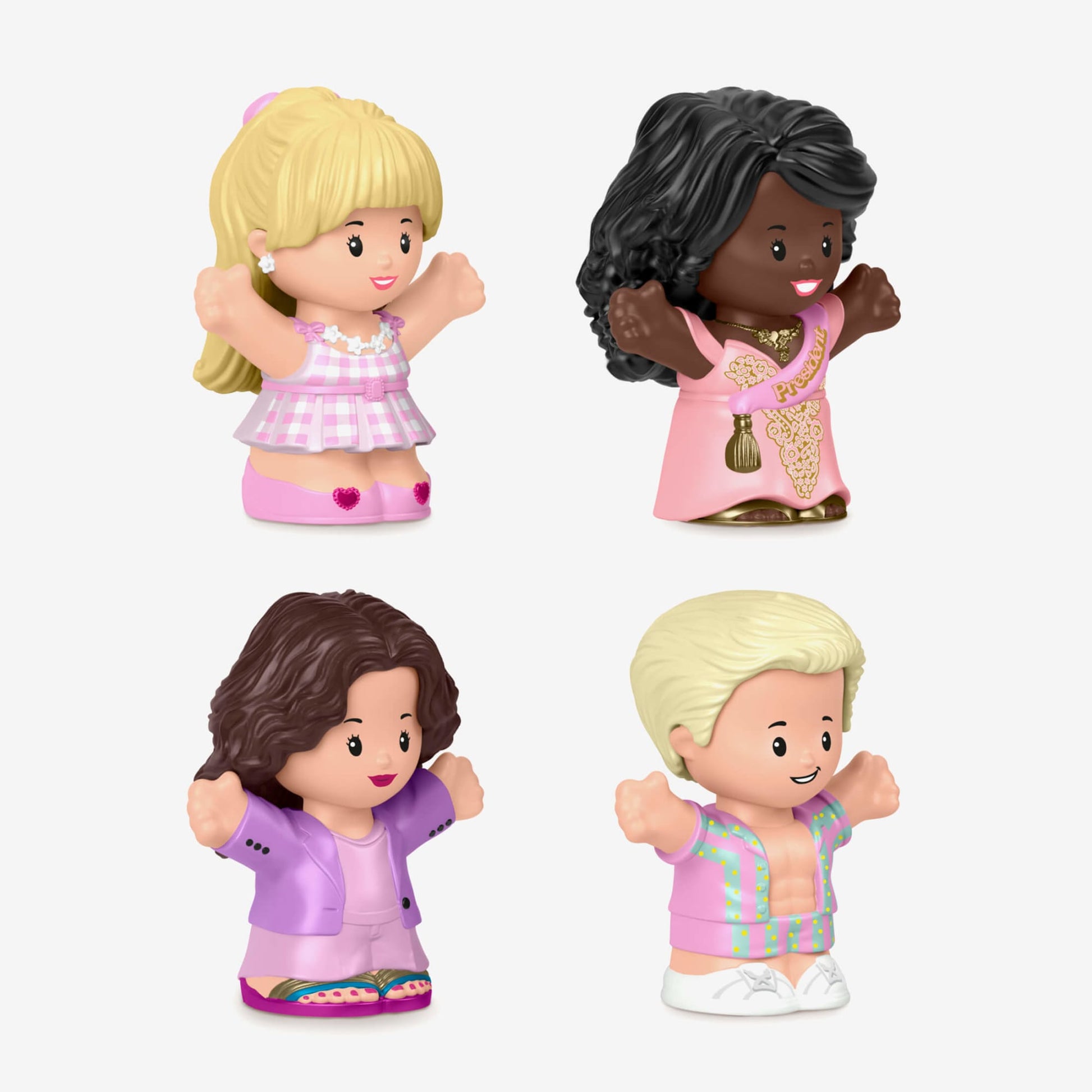 Little People Collector Barbie The Movie Special Edition Set - Bộ 4 Mô Hình Figure Sưu Tầm - Mattel HRK97 - Góc nhìn khác 3
