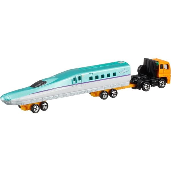 Tomica Long No. 122 Mitsubishi Fuso Super Great Shinkansen Series H5 Hayabusa Transporter