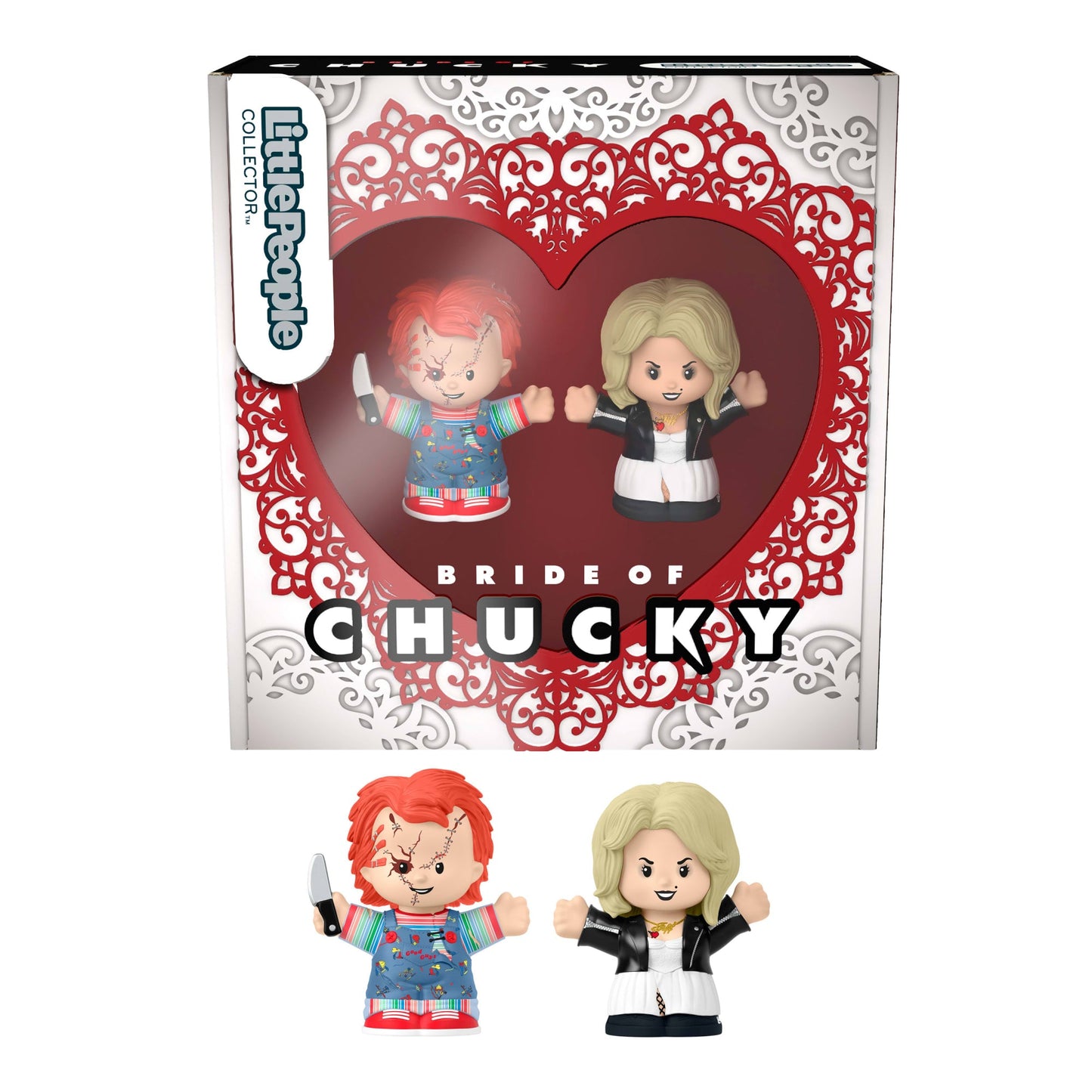 Little People Collector Bride of Chucky Movie Special Edition Set - Mô hình Figure Chucky & Tiffany - Mattel (HYM23) - Hình ảnh sản phẩm