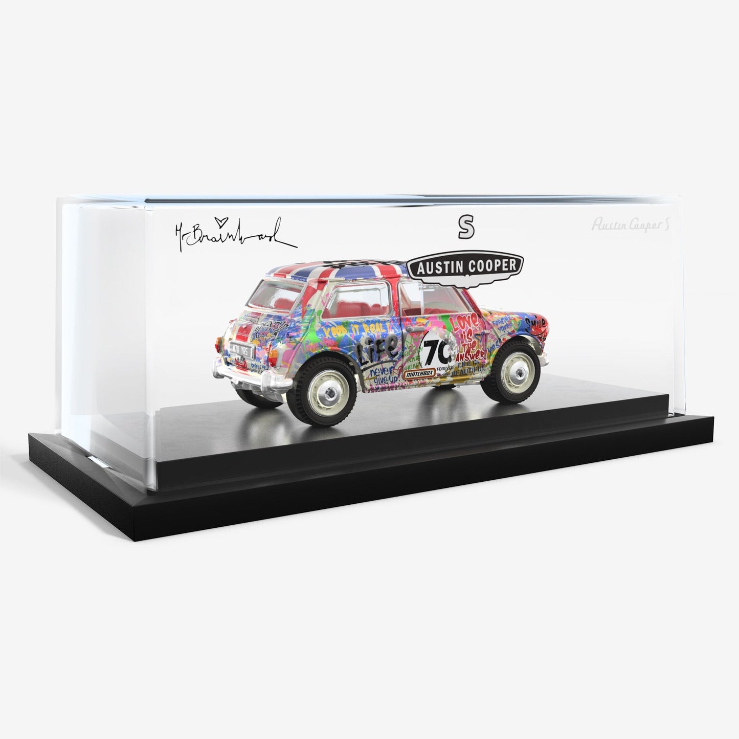 Matchbox x Mr Brainwash 1964 Austin Mini Cooper S Mô Hình Xe Die-cast Nghệ Thuật Matchbox Matchbox - ảnh 1 - Mô hình xe dieca