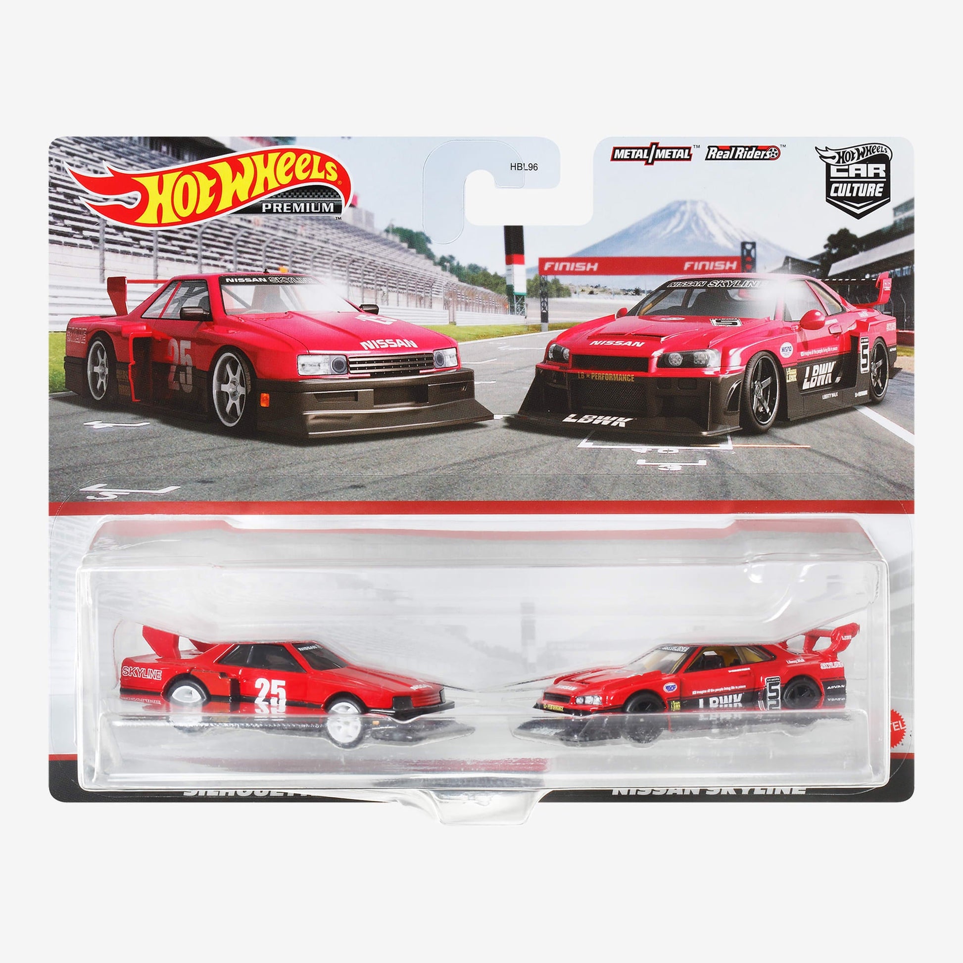Hot Wheels Premium Car Culture 2-Pack - Nissan Skylines Bộ 2 Xe Mô Hình Kim Loại Tỷ Lệ 1:64 Mattel HKF49 - Hình ảnh sản phẩm
